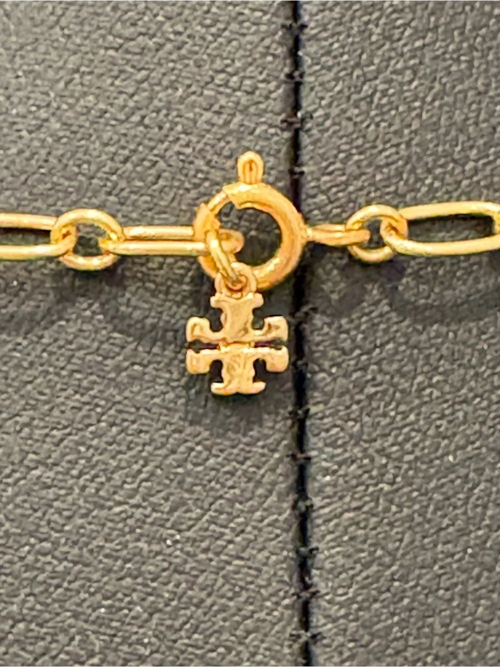 Tory Burch Roxanne Gold Link Logo Necklace